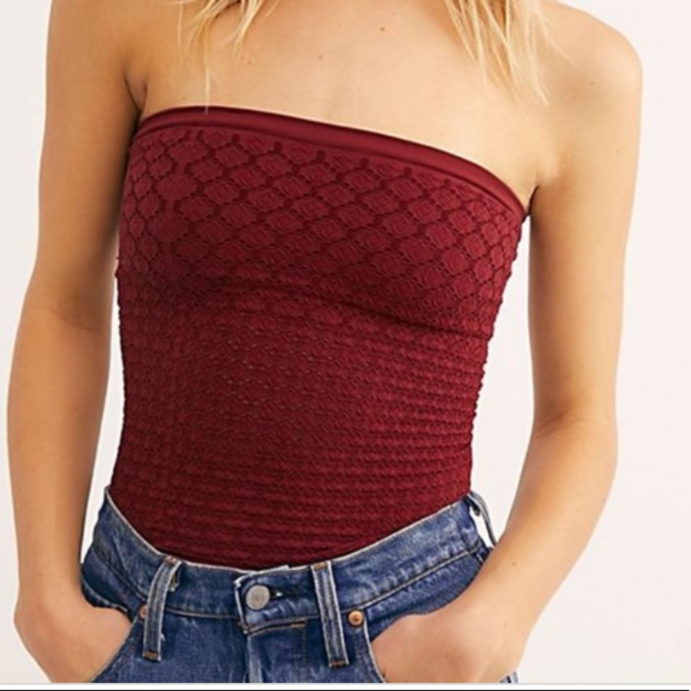 Free People Honey Textured Tube Top